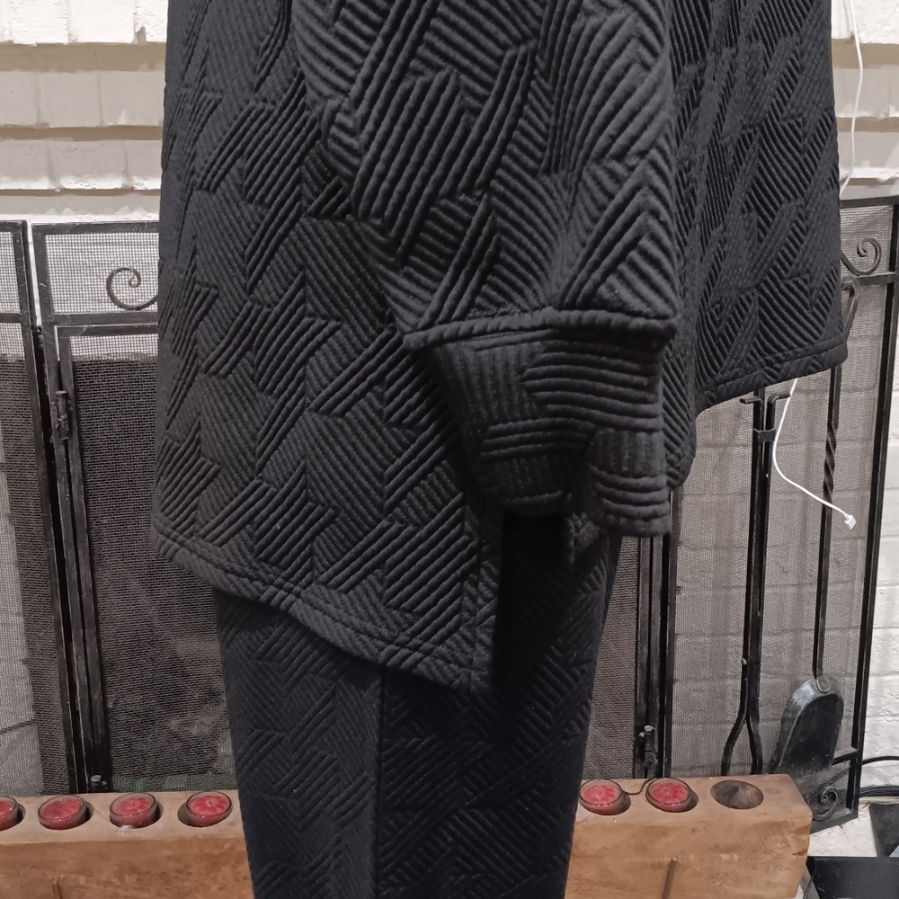 Oversized Women Mockneck Textured Tracksuit Winter Thick Knitted Pants Suits - Picture 6 of 8